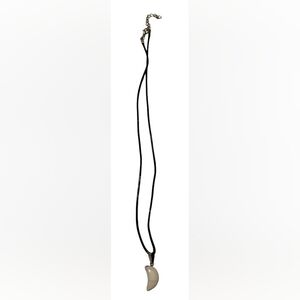 Vintage Howlite Moon Cord Necklace